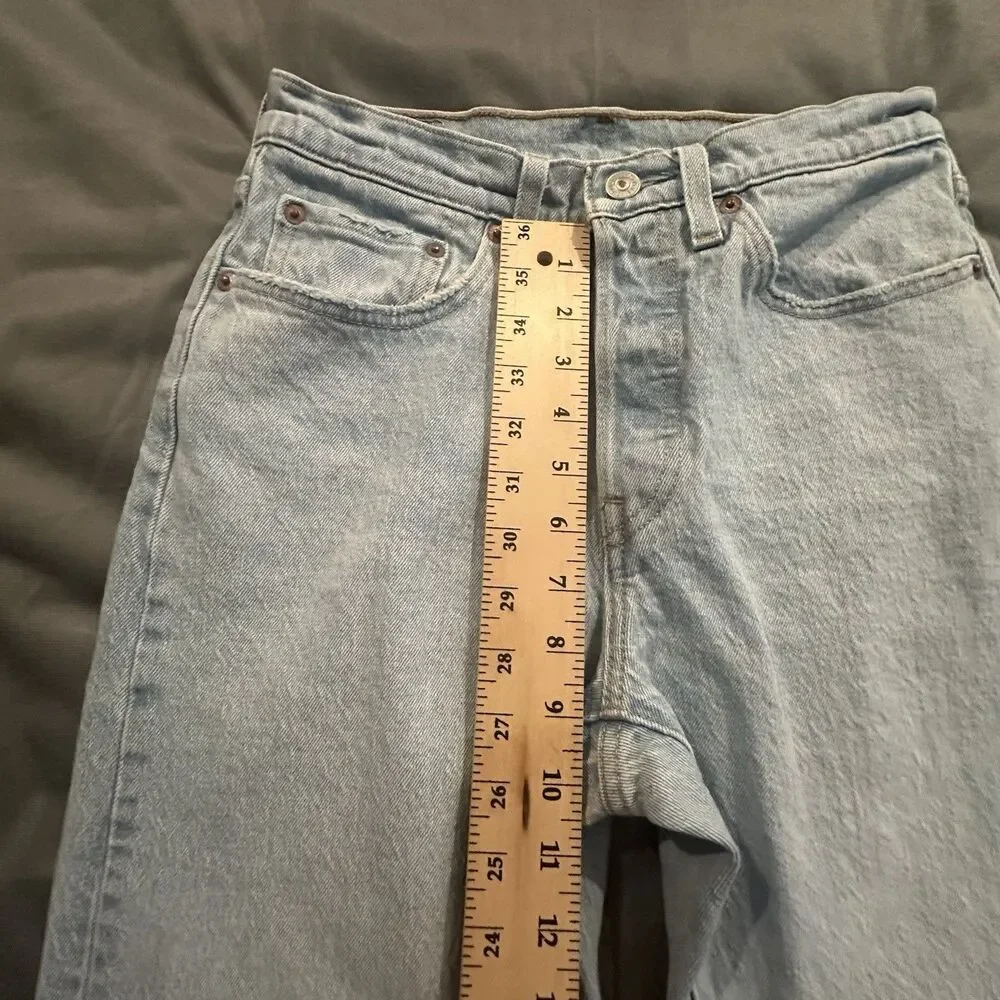 Levi's 501 Jeans Women's 26x30 Button Fly Skinny Denim Light Wash Festival